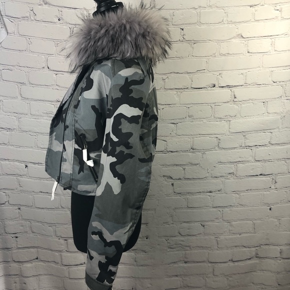 Coalition L.A. : Camouflage Cropped Jacket. Multiple Sizes: S,M,L, XL - Picture 7 of 15